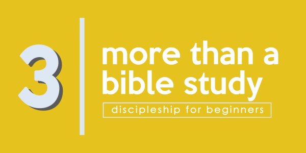 Lesson 3: More Than a Bible Study-Discipleship for Beginners
